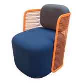 Fauteuil CIDER Ingrid orange et bleu