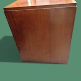 Rectangular veneered wooden desk in Art Deco style. 1930s-1940s.