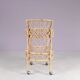 1950s bamboo trolley with two glass tops Italy