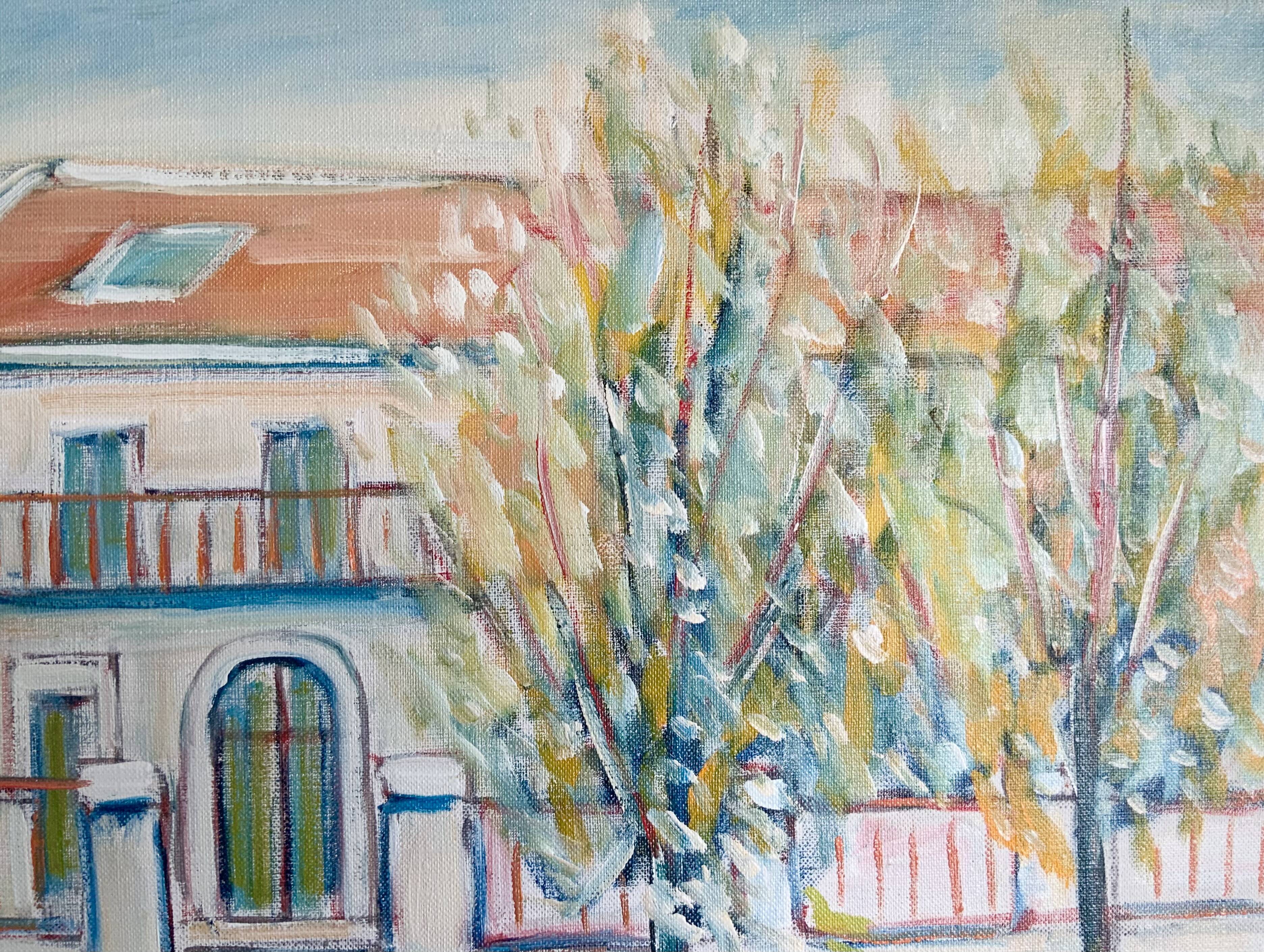 Original Swedish Oil on Canvas, Motif in Italy by Gunnar I. Erixon