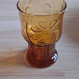 Verres à jus de fruits en verre ambré