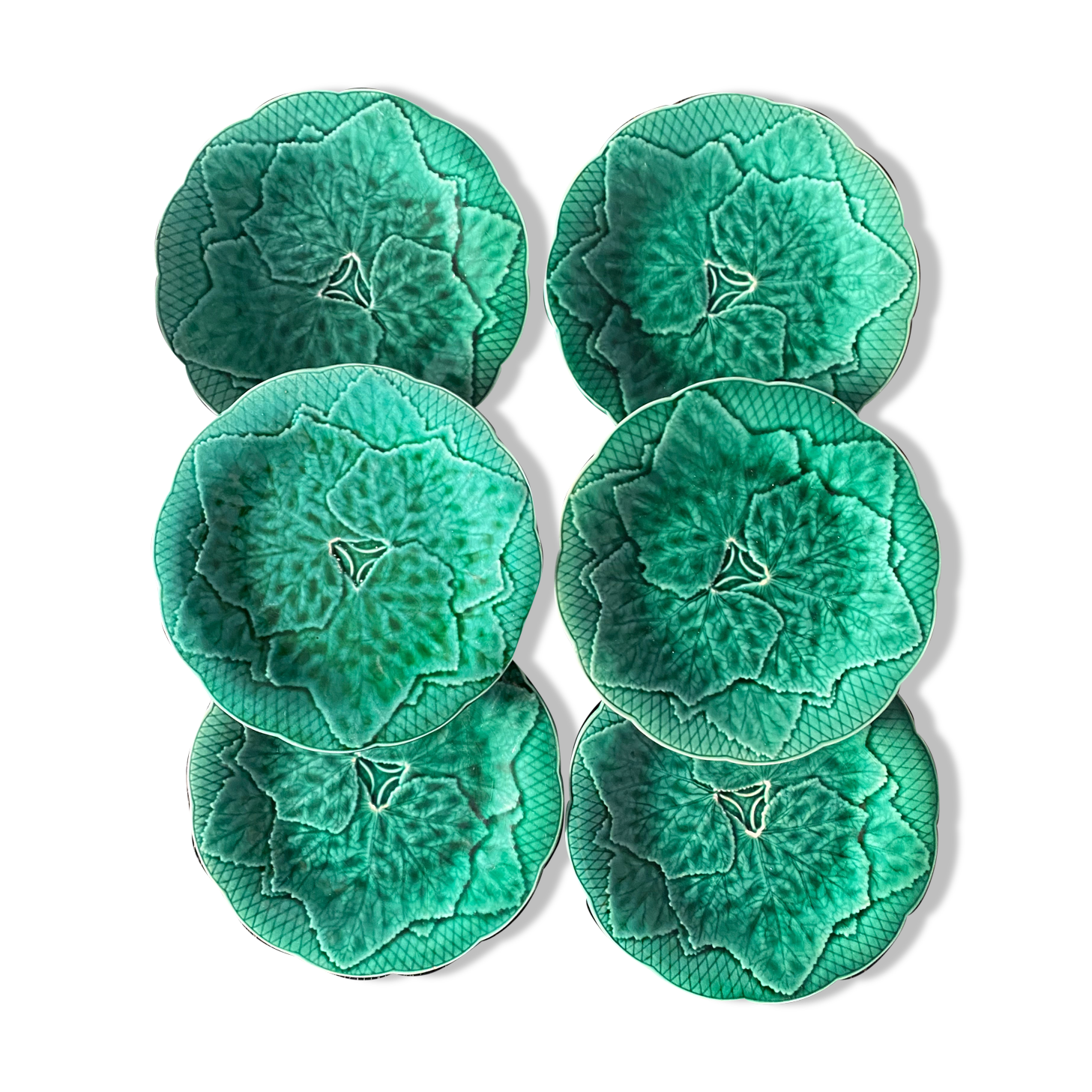 Set of 6 gien splash plates