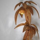 Large "coconut/palm" lamp in rattan