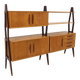 Bibliothèque scandinave "Double" en teck, Suède, 1950