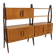 Bibliothèque scandinave "Double" en teck, Suède, 1950