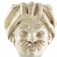 Mini white head vase man