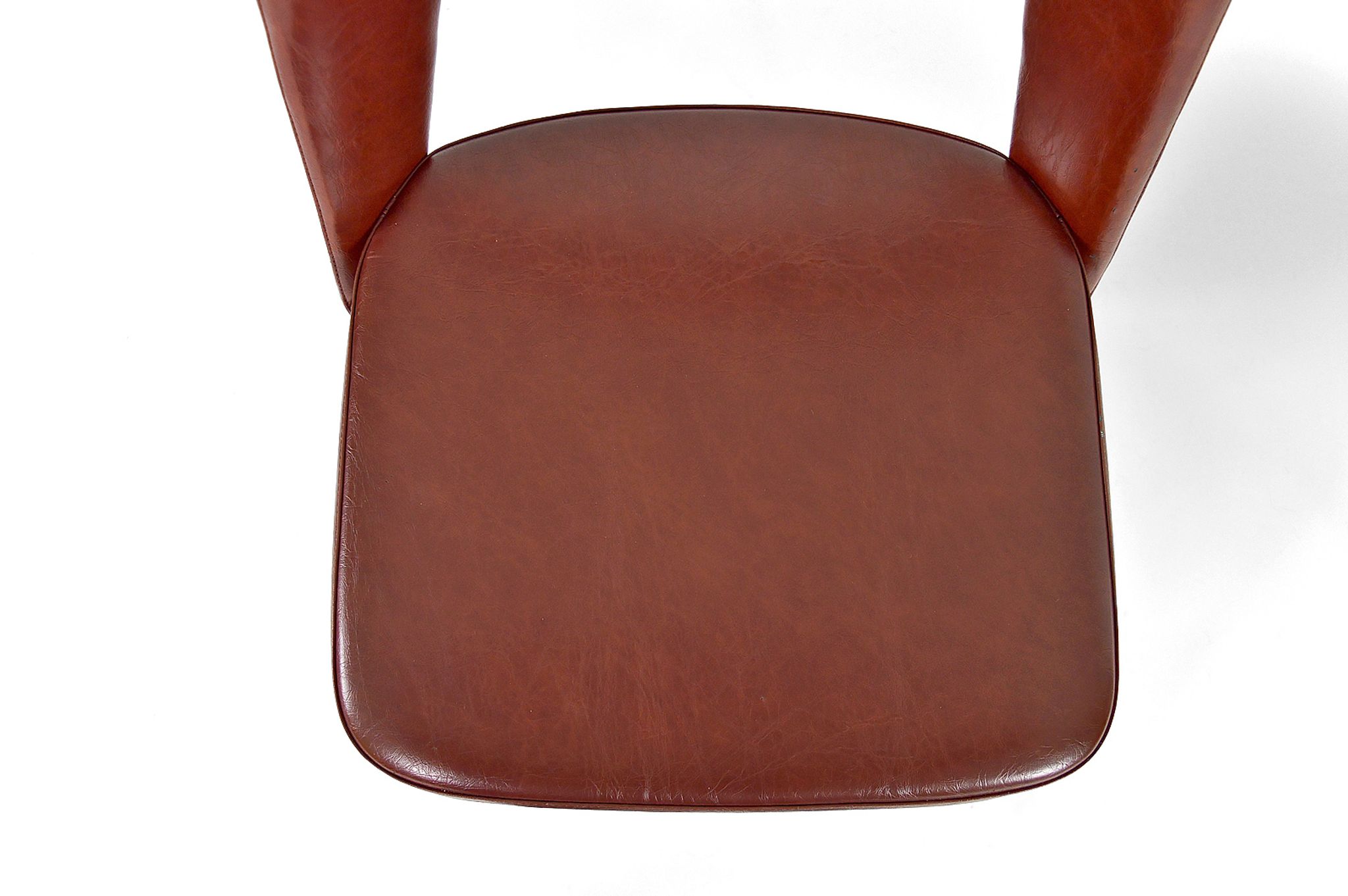 Pair of chairs in chrome and skaï, circa 1960