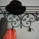 Coat and hat holder - wrought-iron from the 1970s