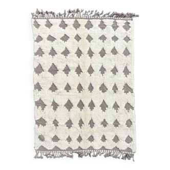 tapis blanc contemporain beni ourain neuf 200x310 cm