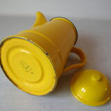 Old yellow enamelled coffee maker Made in Poland deco kitchen countryside farm