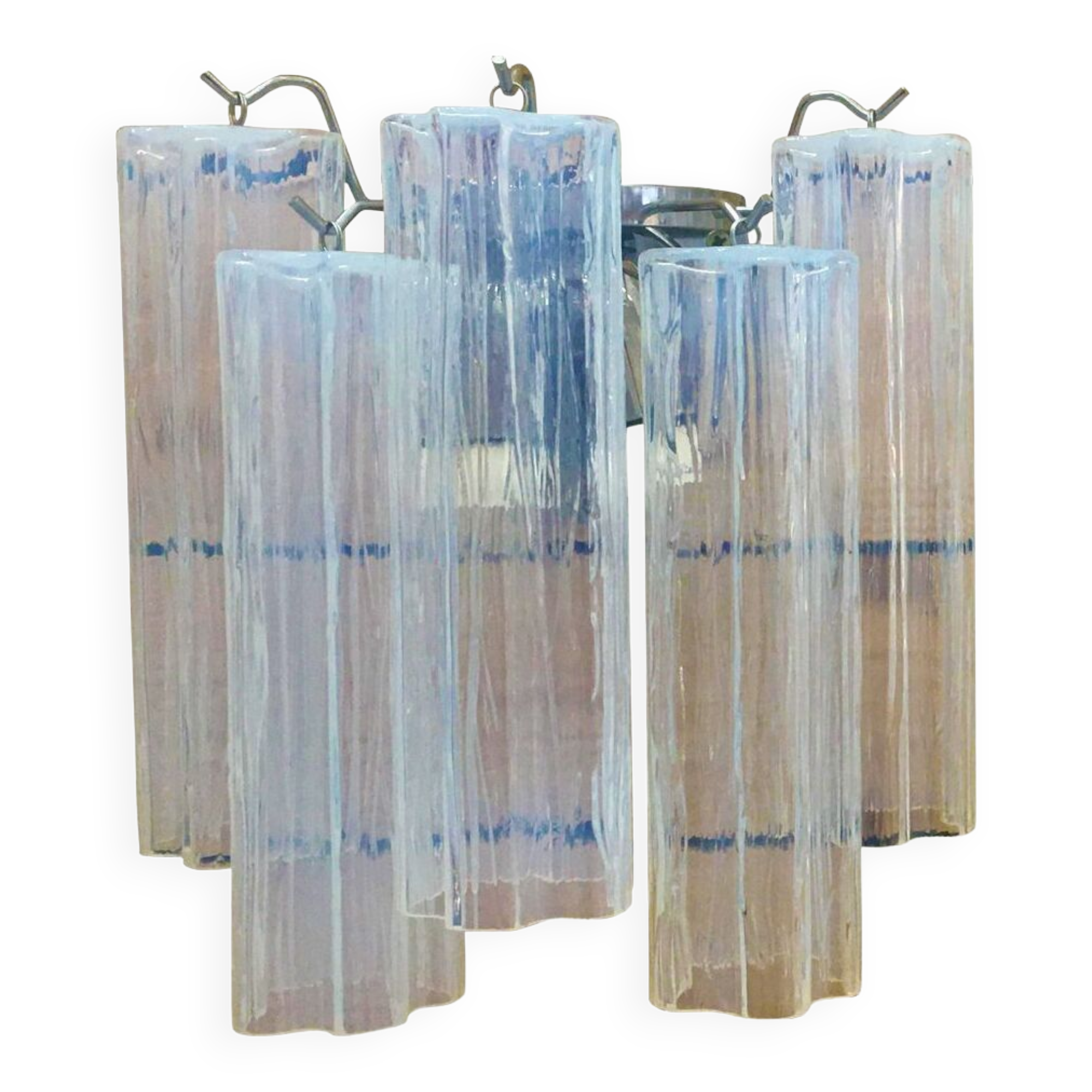 Opalino “tronchi” murano glass wall sconce