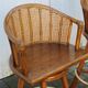 Pair of bamboo bar stools full canned colonial style 1960
