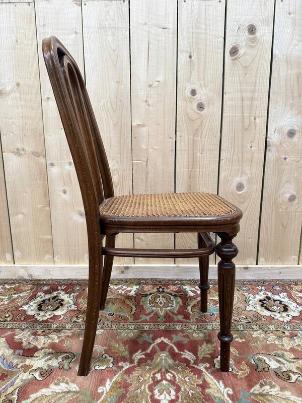 Suite de 6 chaises bistrot Thonet en cannage restaurées