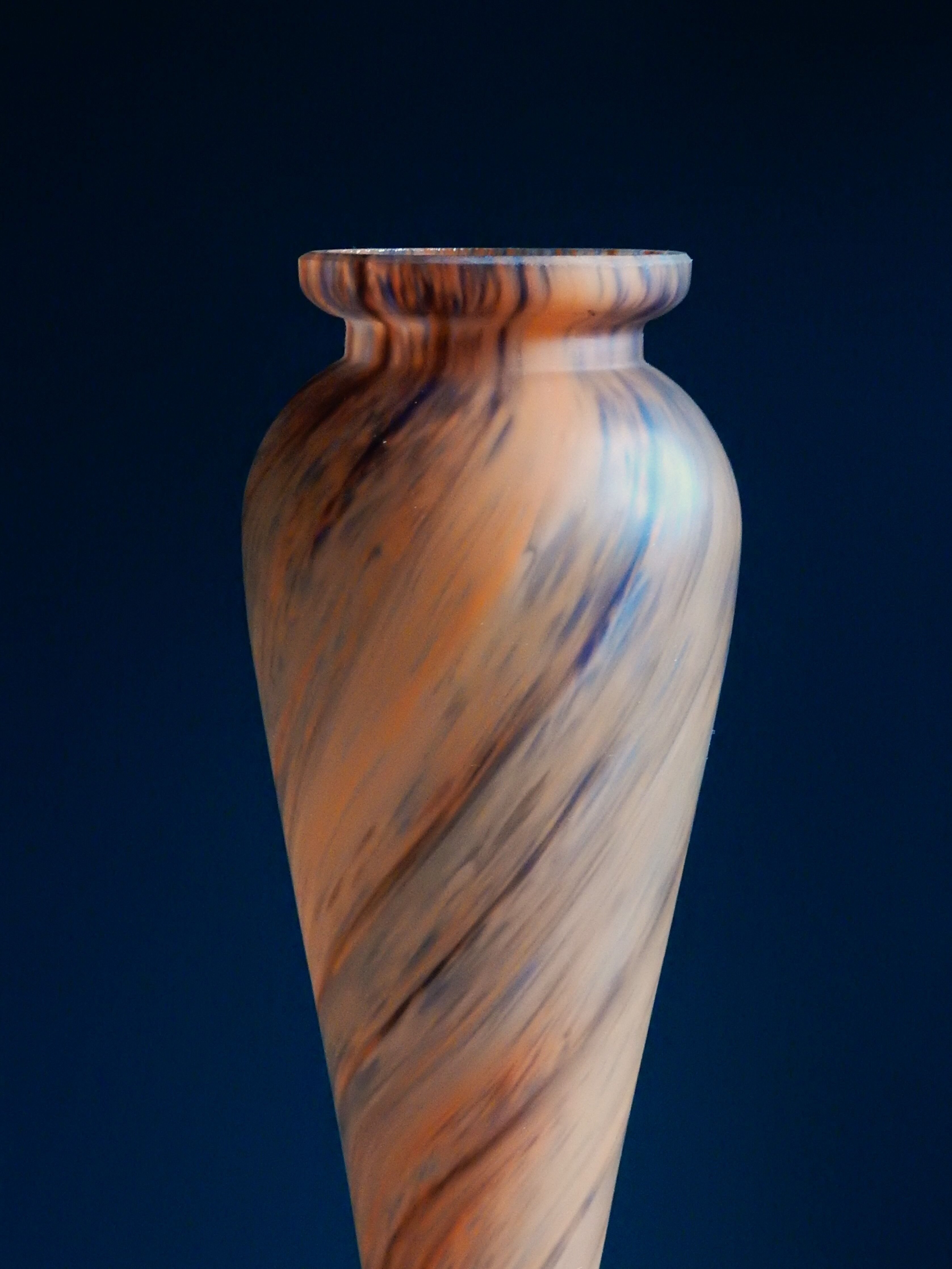 Art Nouveau vase in frosted glass paste