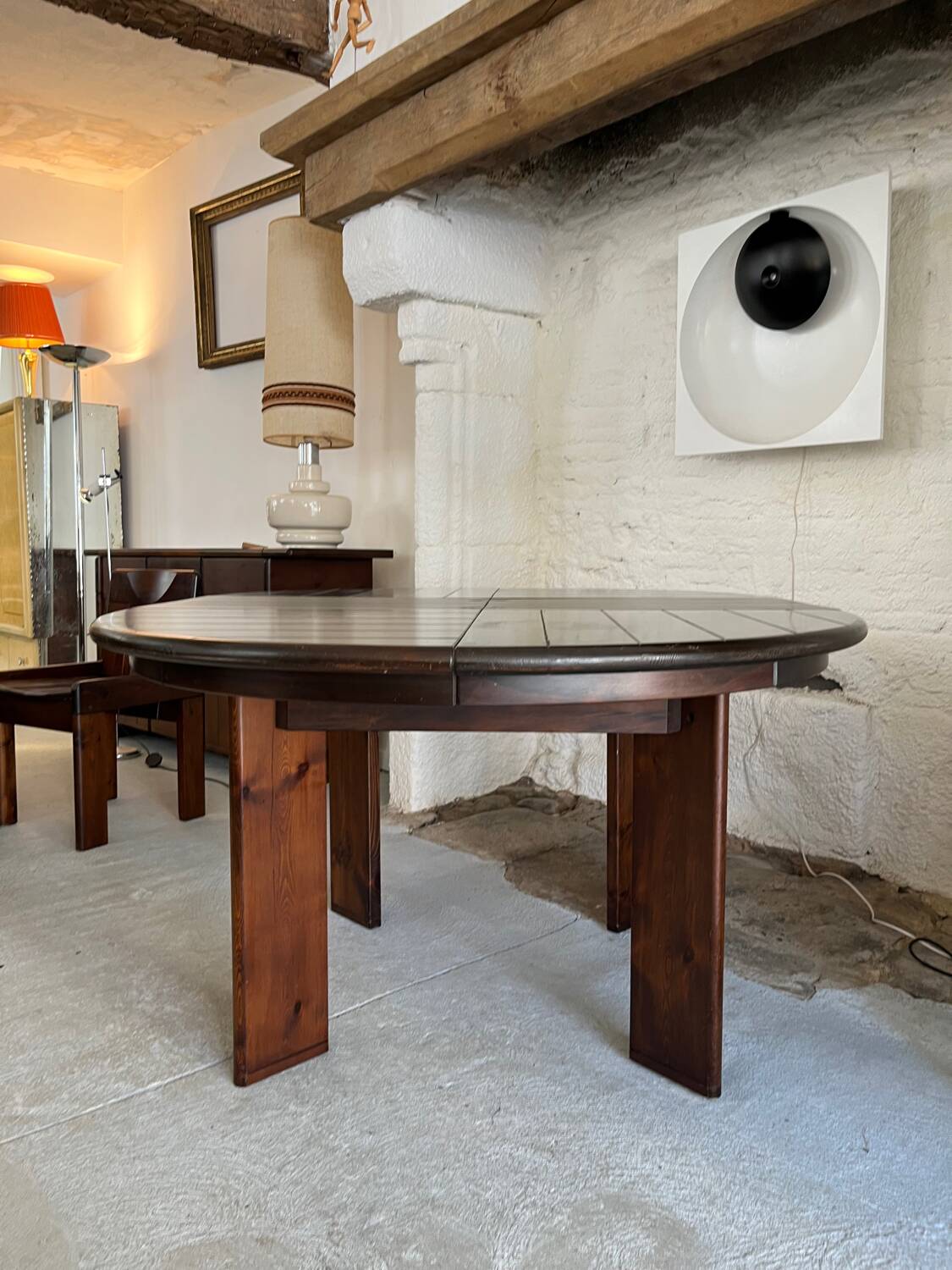 Silvio Coppola Table and 4 Chairs Set 1970