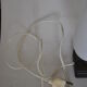 Opaline brass metal lamp 50s