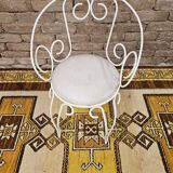 Garden armchair or terrace wrought iron white Montmartre style 60 year