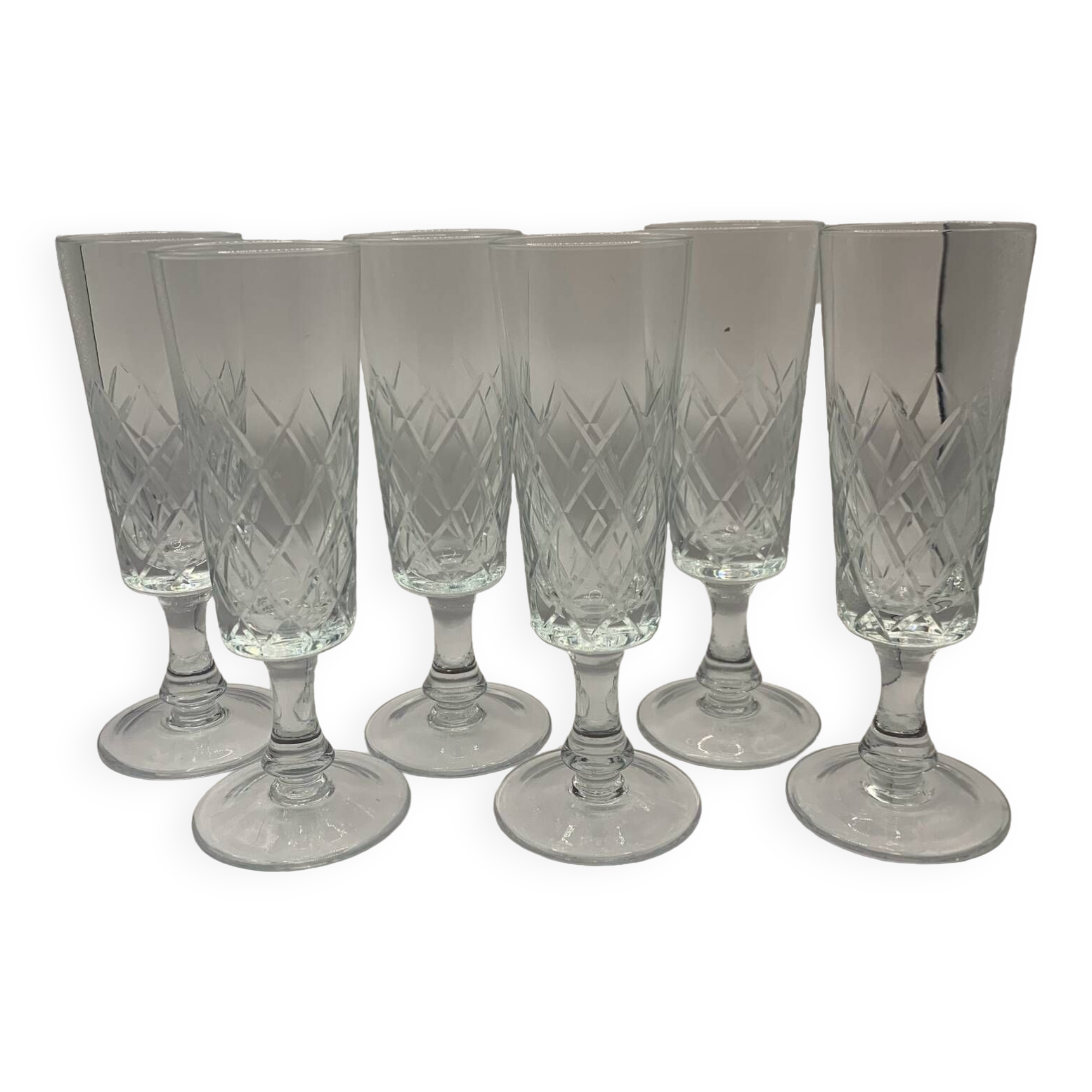 Vintage champagne flutes
