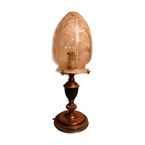 lampe obus verre moulé
