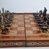 Christoforus Sklavenitis bronze chess set, Minoan theme, 51 cm