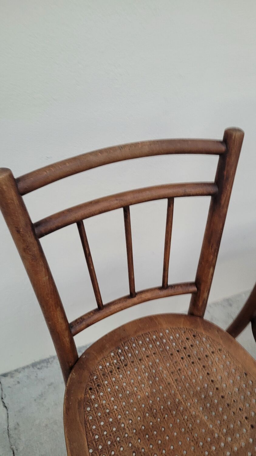 Set of 3 old Thonet bistro chairs