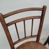 Série de 3 chaises de bistrot signé Thonet ancienne
