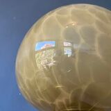 Antique art deco glass lamp with bronze base
