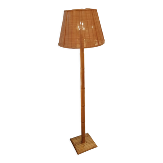 Rattan floor lamp 60s