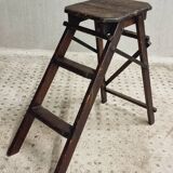 Old wooden stepladder library steps decorative foldable