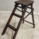 Old wooden stepladder library steps decorative foldable