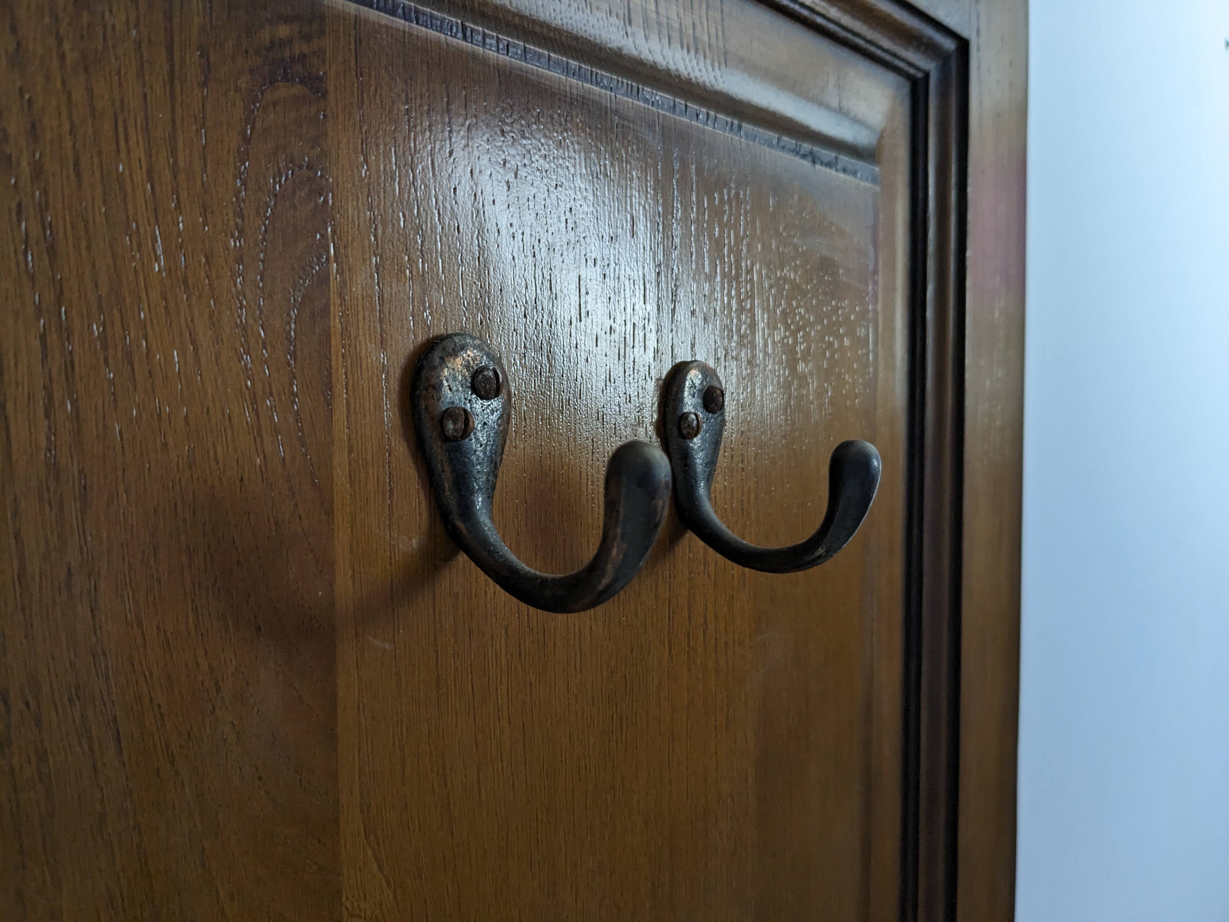 Old 19th century solid oak entrance cabinet