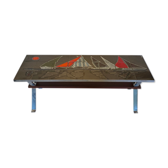 Table basse par Adri de Belgique années 1960