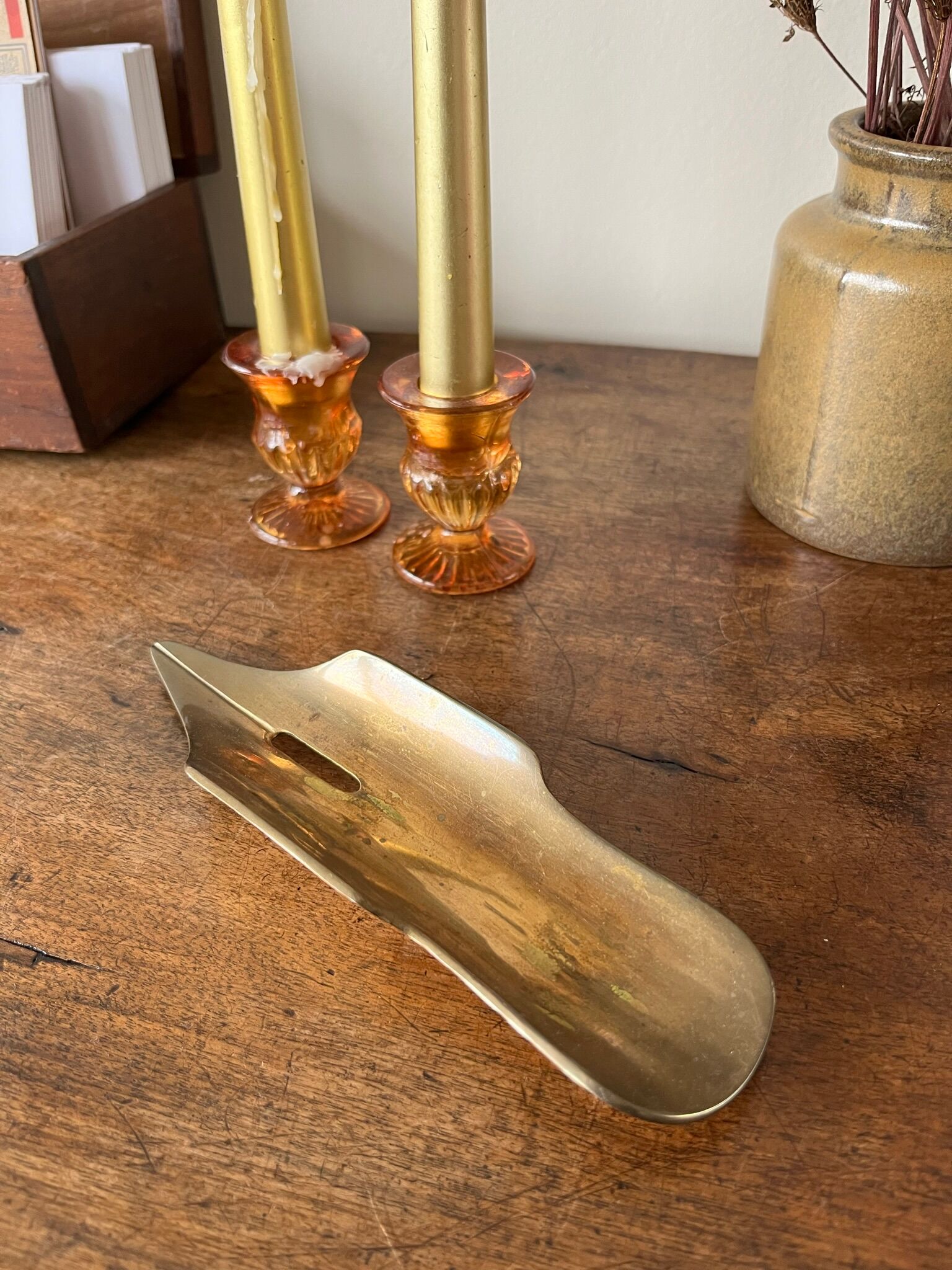 Brass pen tray