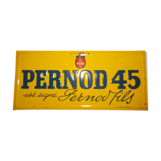 Plaque Pernod45 ancienne peinte signée