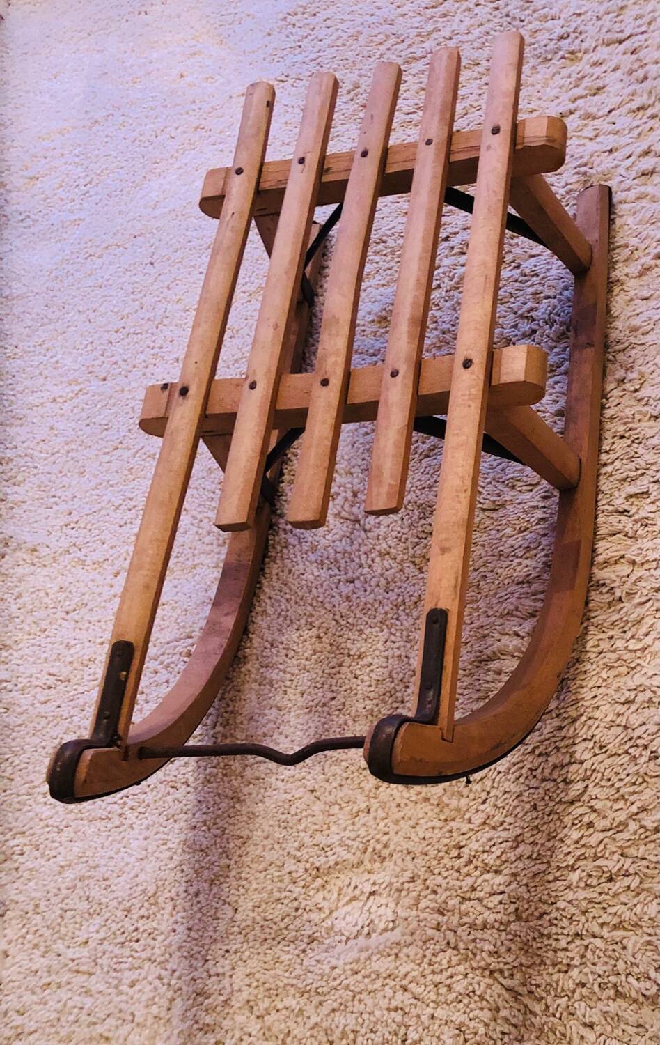 Vintage wooden sled from the 1950s/60s