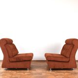 Mid-Century Italian Lounge Chairs, 1970s, Set of 2