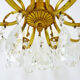 Old 8-branch brass chandelier and glass stamps