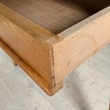 Vintage oak desk foot compass