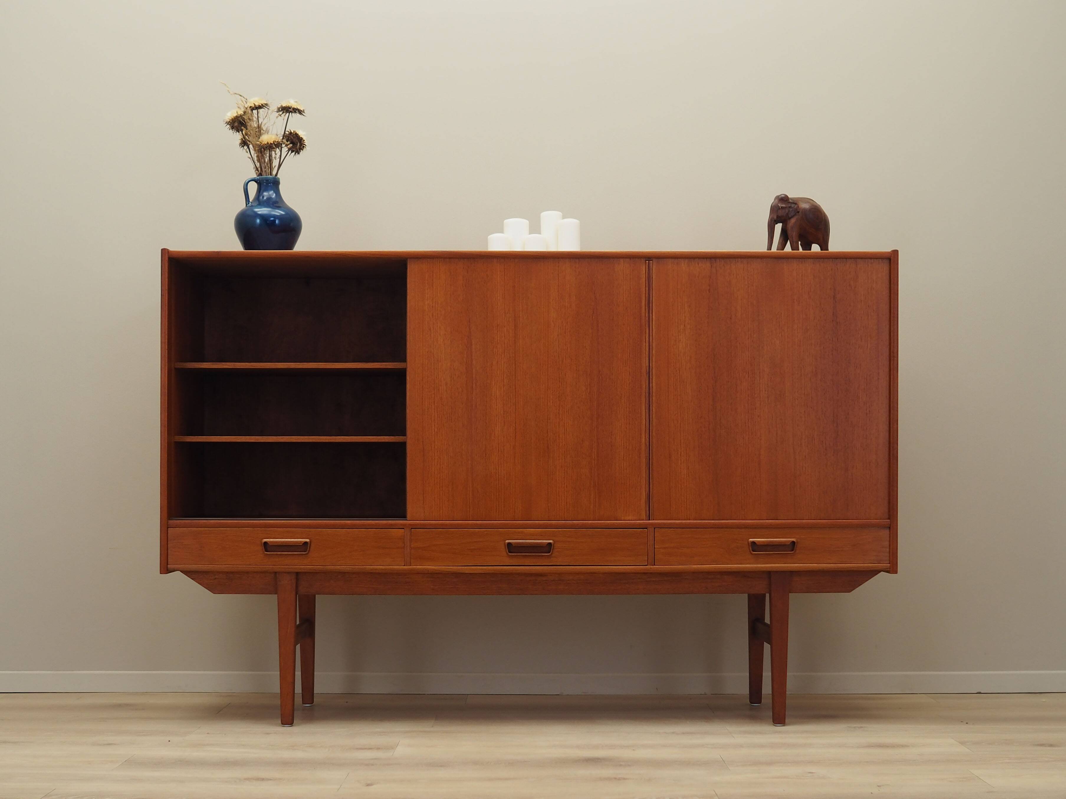Teak highboard, Danish design, 1960s, production: Denmark