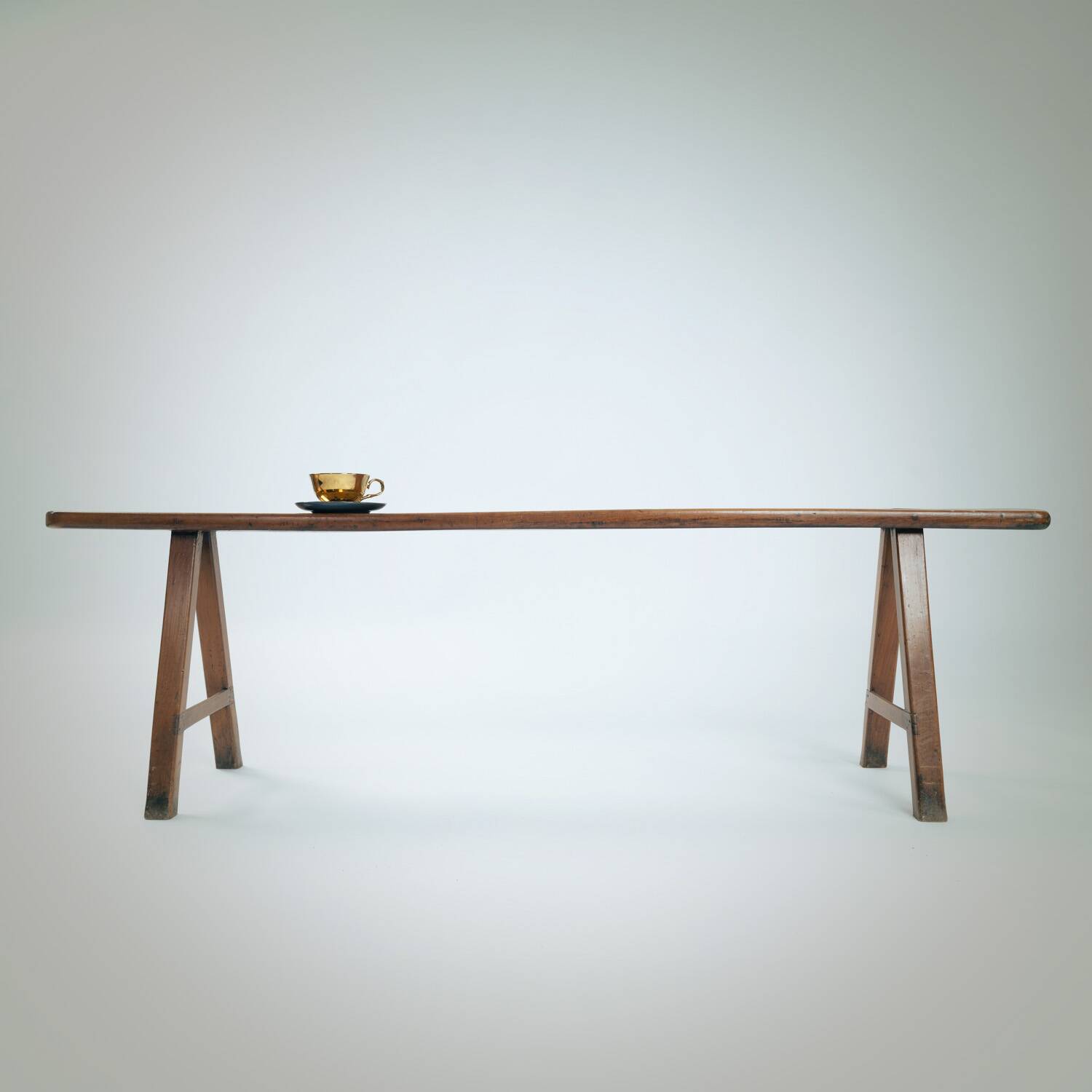 Banc en chêne de style Art Déco français, années 1930