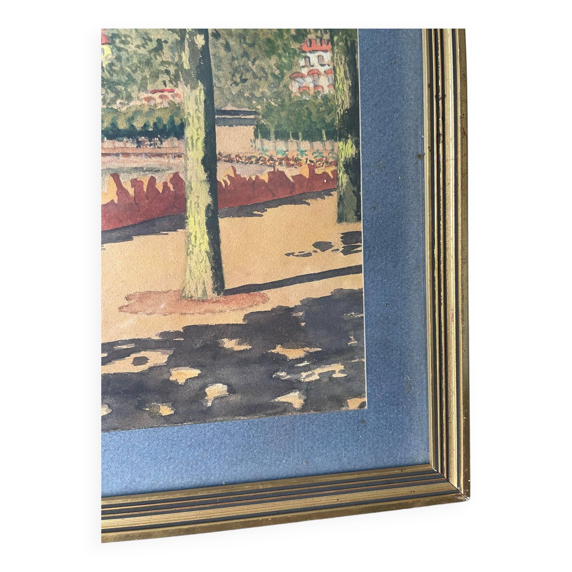 A.Cordeau "Walk around the lake" watercolor