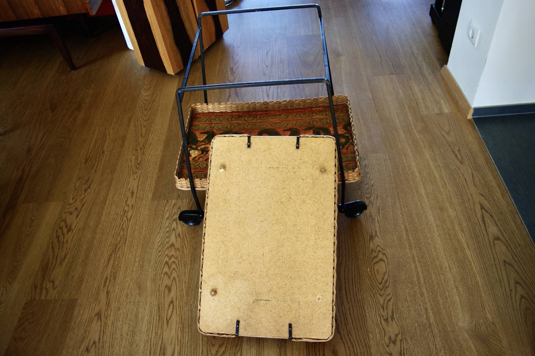 vintage rolling bar cart 1960
