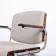Conference chair – Rosewood & light grey fabric – Duba – 1960s