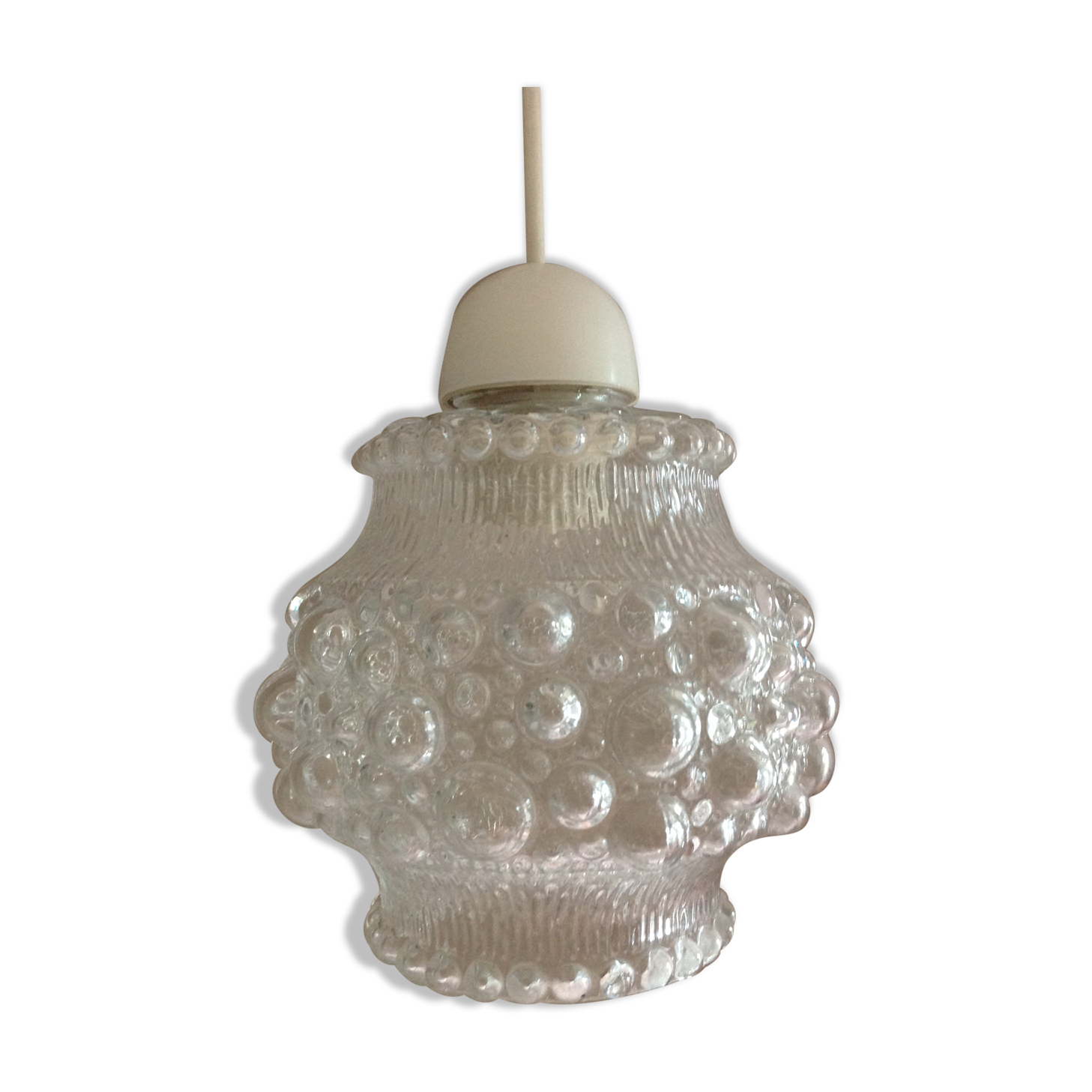 Bubbled glass hanging lamp 60/70