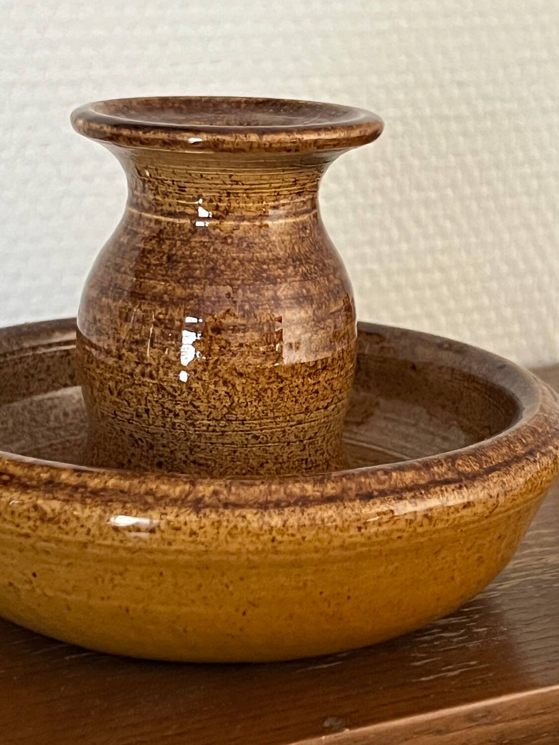 Vintage signed candle holder