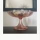 Compotier en verre rose