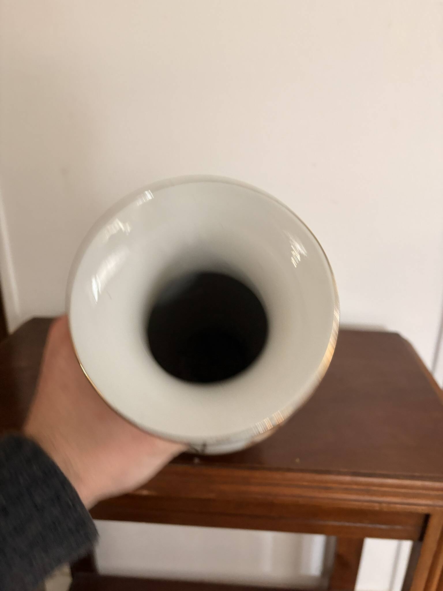 White Porcelain Vase Flowers China Famille Rose Peony Lotus Qianlong