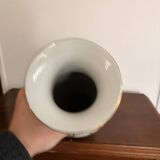 White Porcelain Vase Flowers China Famille Rose Peony Lotus Qianlong