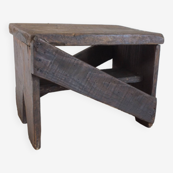 Old farm stool, artisanal and rustic