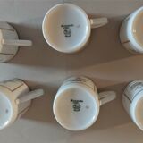 Cups series of six porcelain Hutschenreuther Selb Germany